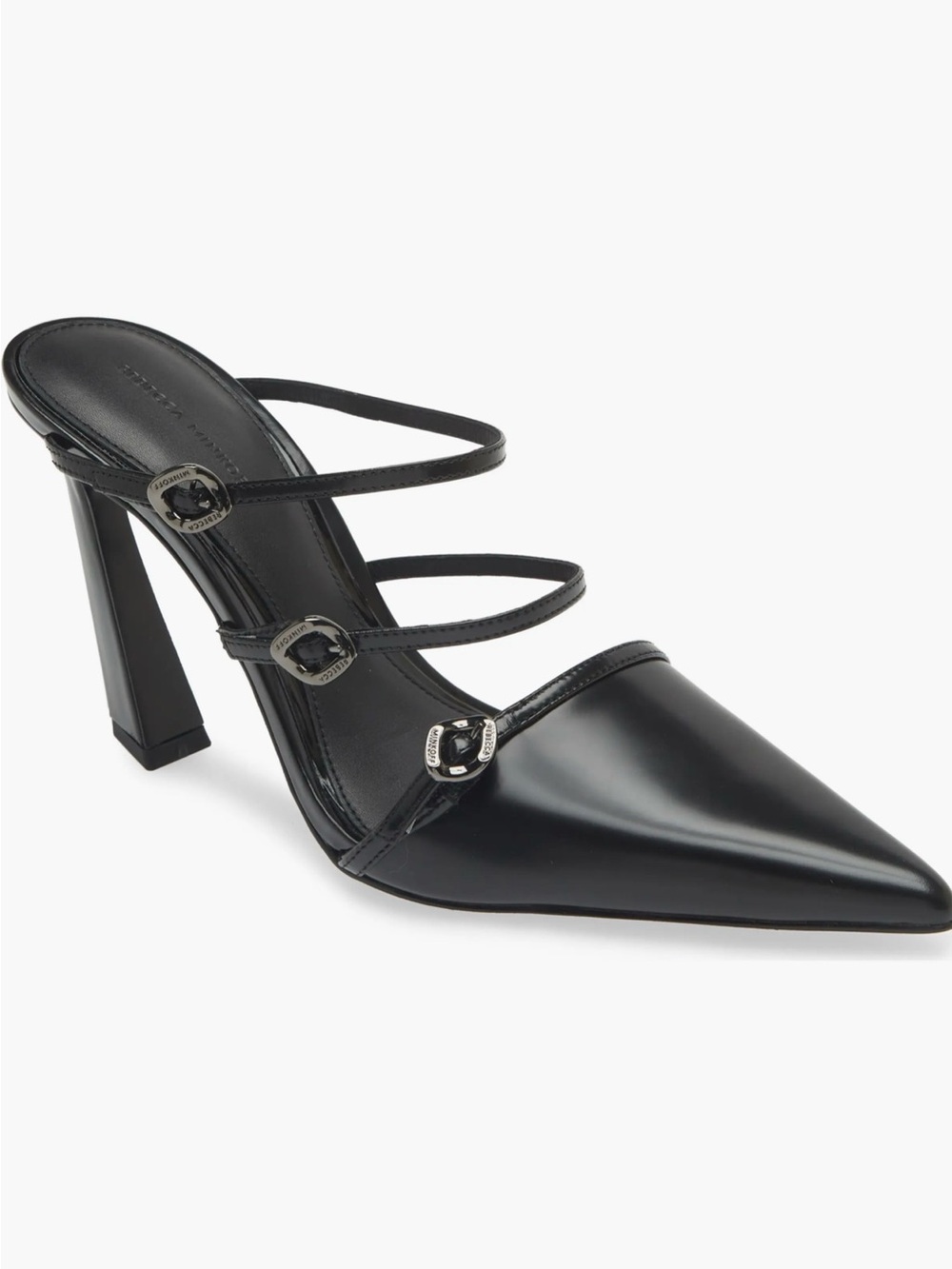 NEW Rebecca Minkoff Buckle Pointed Toe  Mule